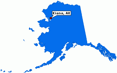 Kiana, Alaska, located just north of the Arctic Circle